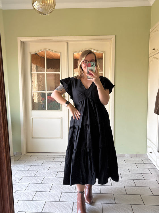 Lange zwarte jurk Vero moda curve