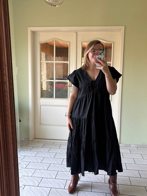 Lange zwarte jurk Vero moda curve